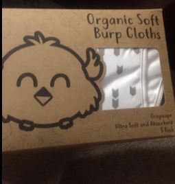 Customer photo review of Organic Baby Burp Cloths