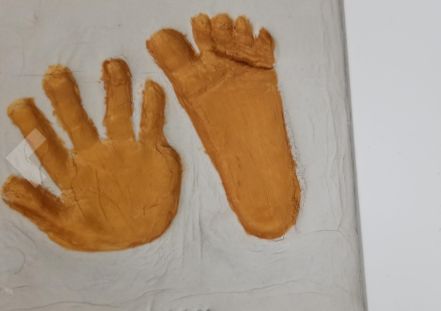 Customer photo review of Baby Handprint Footprint Keepsake Kit