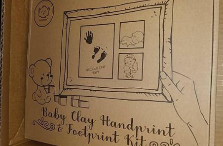 Customer photo review of Baby Handprint Footprint Keepsake Kit