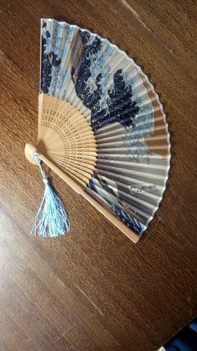 Customer photo review of Éventail Japonais La Grande Vague de Kanagawa