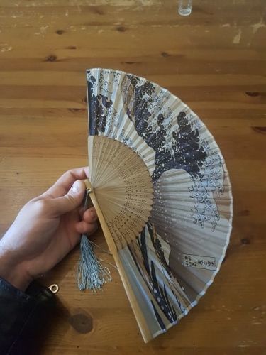 Customer photo review of Éventail Japonais La Grande Vague de Kanagawa