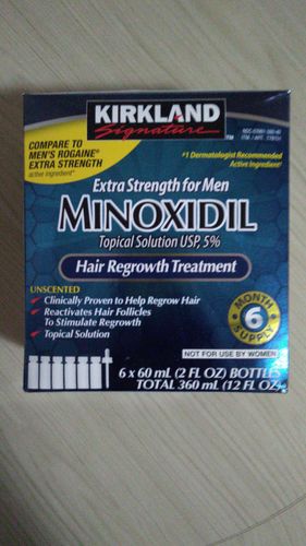 Customer photo review of Minoxidil 5% Kirkland - 6 Meses de Tratamento Contra Queda de Cabelo, Barba e Sobrancelha. (Caixa Lacrada)