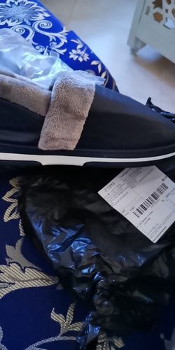 Customer photo review of Men Plush Indoor Plus Size Warm Non-Slip Slippers