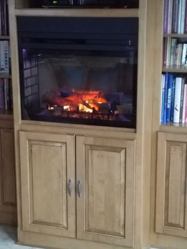 Customer photo review of Dimplex 33" Multi-Fire XD Plug-in Electric Firebox w/ Logs