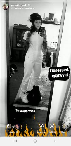 Customer photo review of Pit Crew Jumpsuit White