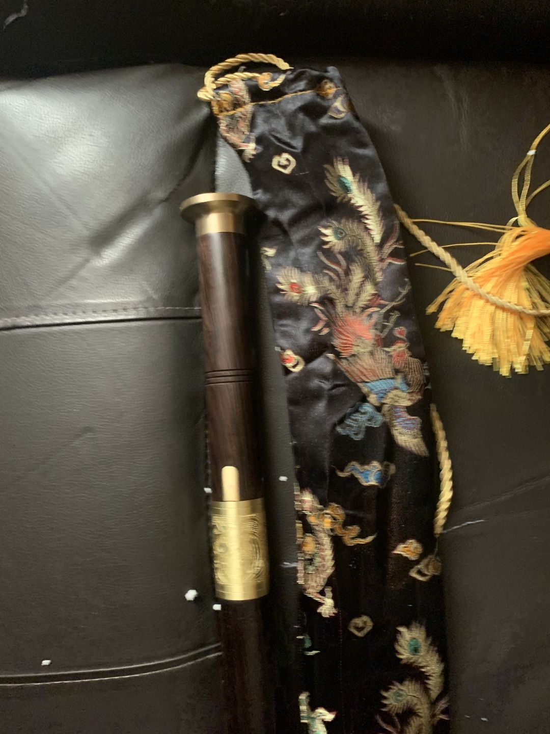 Customer photo review of Handmade Sword Cane 8192 Layers Folded Steel