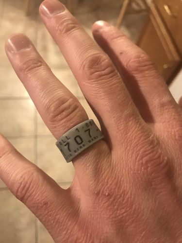 Customer photo review of Men's Silicone Duck Band Ring
