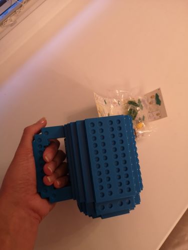 Customer photo review of 350ml Creative Lego Coffee Mug Kids Adult Cutlery Cup