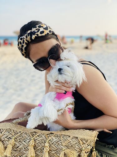 Customer photo review of SILK LEOPARD PRINT HEADBAND