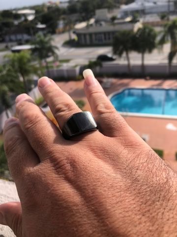 Customer photo review of Matte Black Onyx Vikings Energy Ring