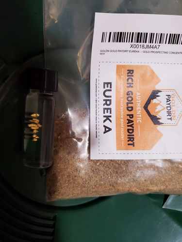 Customer photo review of Goldn Paydirt 'EUREKA' Panning Pay Dirt Bag Gold Paydirt Panning Unsearched