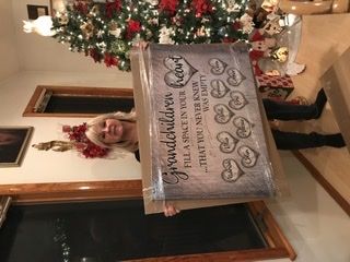 Customer photo review of Personalized "Grandchildren Fill A Space In Your Heart" Premium Canvas