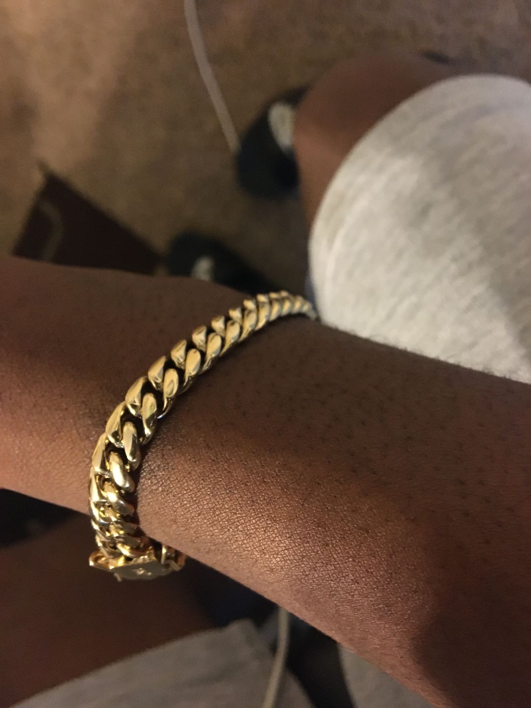 Customer photo review of 8mm Gold Premium Miami Cuban Bracelet
