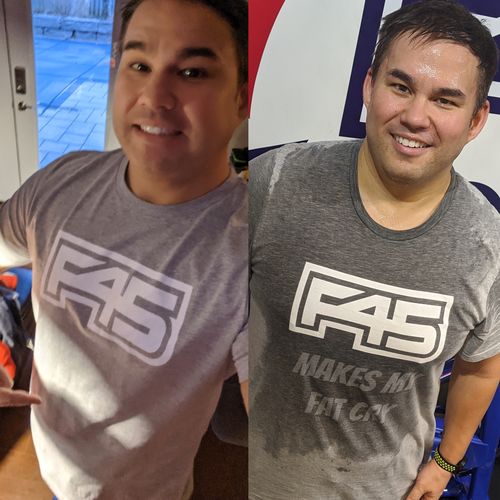 Customer photo review of Custom Men's Sweat Activated Shirt - DESIGN YOUR OWN!