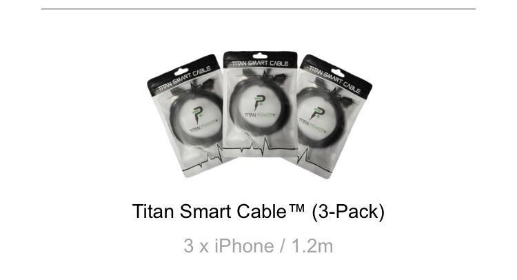 Customer photo review of Titan Smart Cable™ (3-Pack)