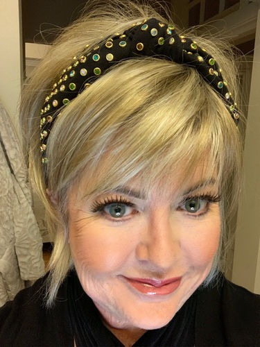 Customer photo review of MULTI CRYSTAL WOVEN HEADBAND