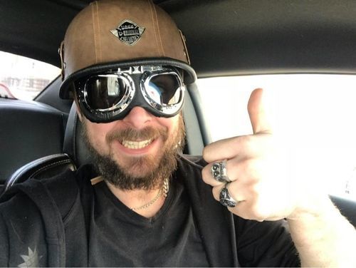 Customer photo review of vintage style Mayan German motorcycle Half helmet design