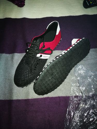 Customer photo review of Men Air Mesh Cloth Patchwork Loafers Canvas Shoe