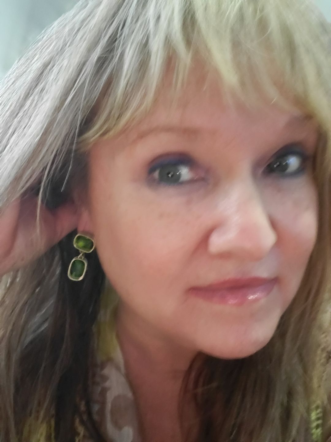Customer photo review of HEIDI DAUS® "Double Play" Crystal Drop Earrings