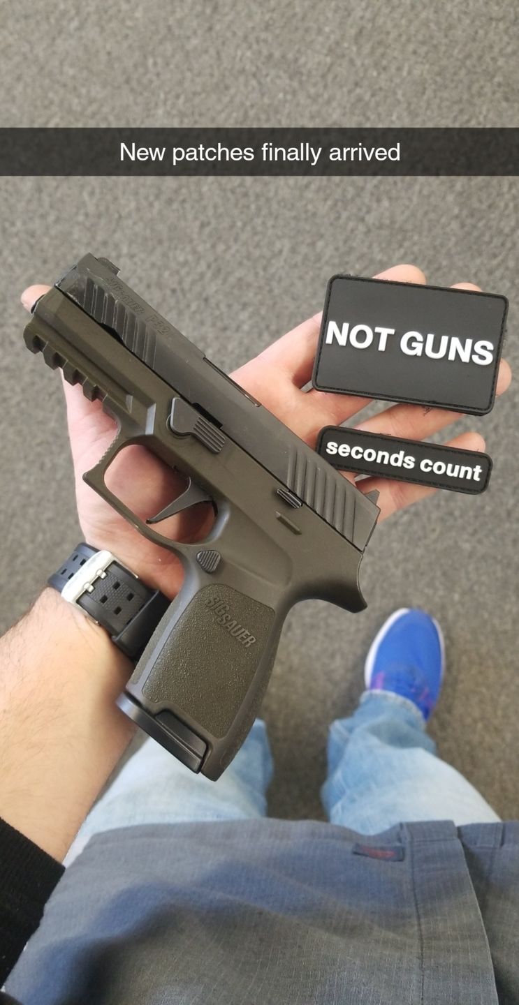Customer photo review of NOT GUNS Morale Patch