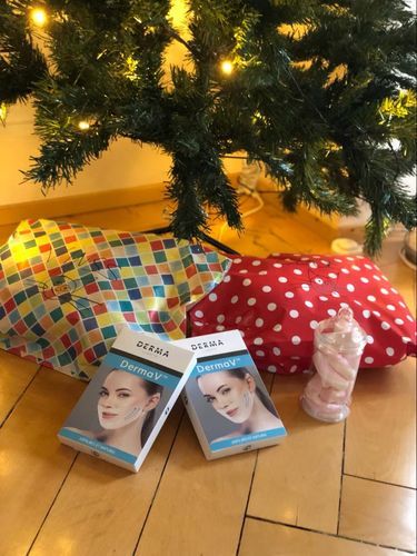 Customer photo review of DermaV™  |  Masque amincissant pour ovale du visage