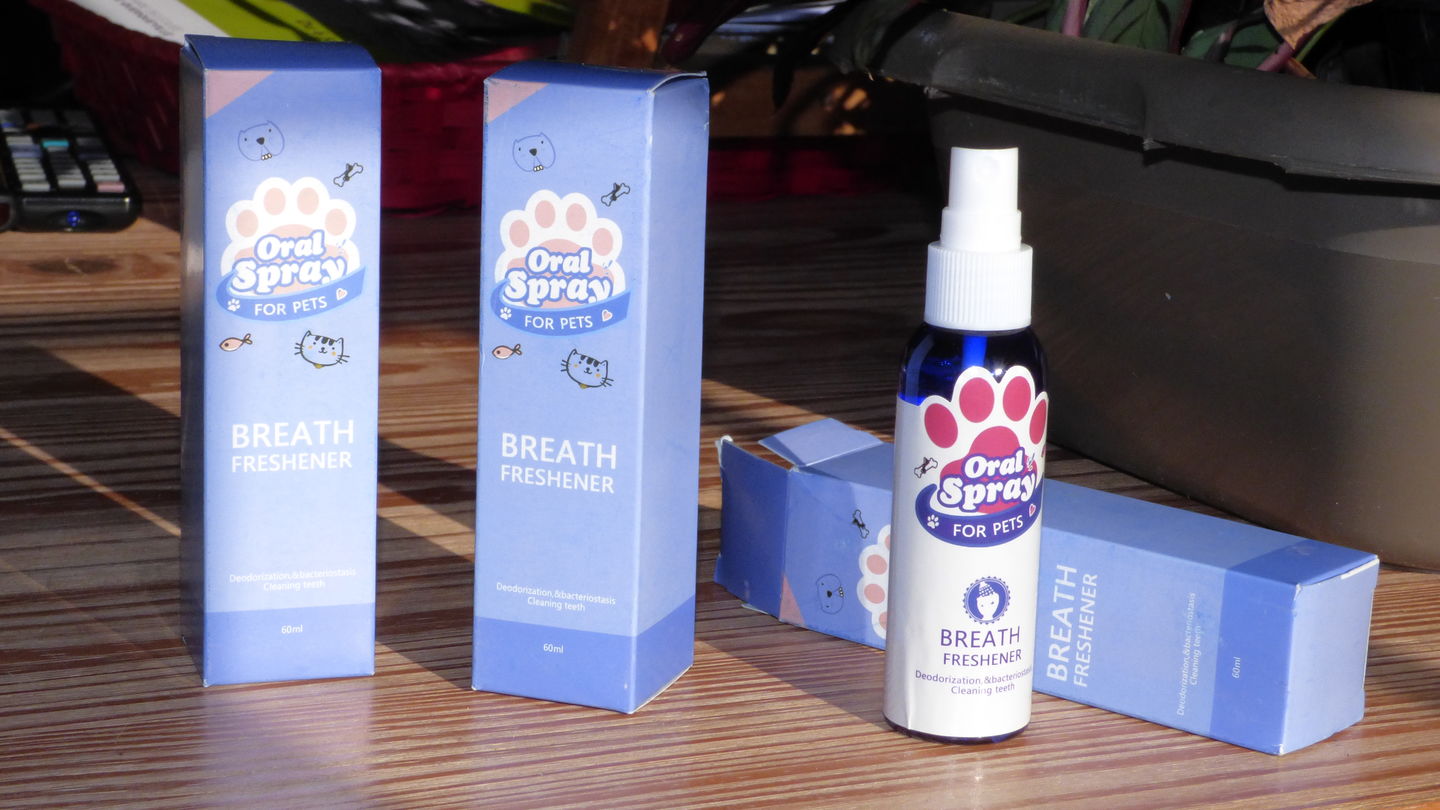 Customer photo review of Spray anti-tartre pour chien