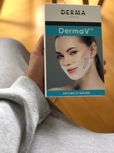 Customer photo review of DermaV™  | Masque amincissant pour ovale du visage (CLEMENCE)