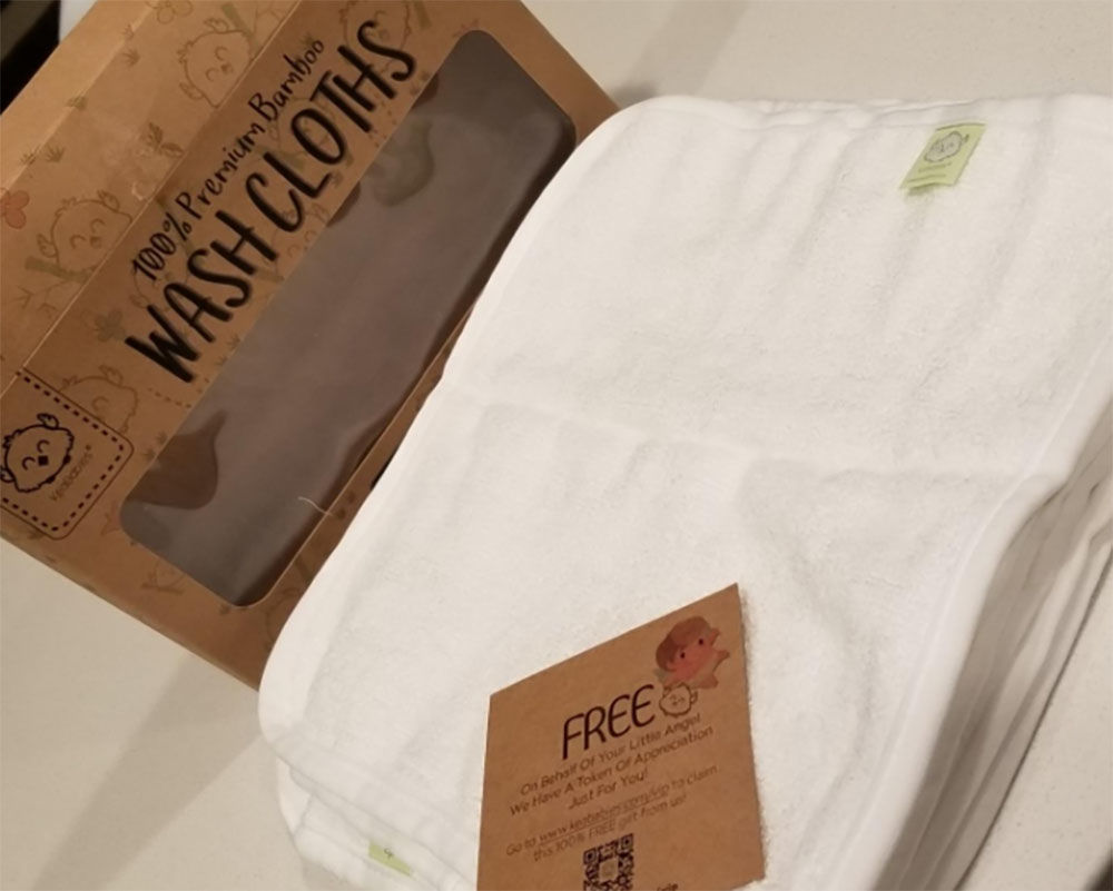Customer photo review of DELUXE Baby Bamboo Washcloths