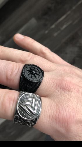 Customer photo review of Black Nautical Navigation Anchor Ring