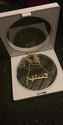 Customer photo review of Custom Arabic Name Necklace