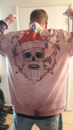 Customer photo review of Sexy Xmas Life Tattoo Ugly Christmas Unisex Crewneck Sweatshirt