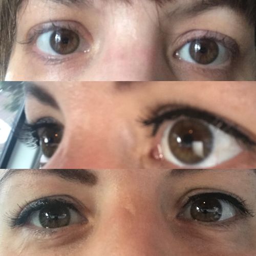 Customer photo review of Rose Quartz Magnetic Eyelashes and Eyeliner Kit