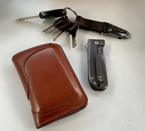 Customer photo review of No.68 | 'Chestnut' Western Vertical Leather Wallet