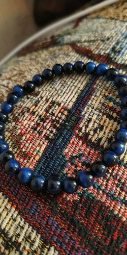 Customer photo review of Natural Blue Tiger Eye Bracelet