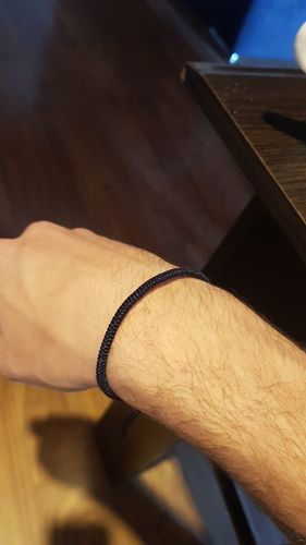 Customer photo review of "Colors of Life" Lucky Handmade Buddhist Knots Rope Bracelet