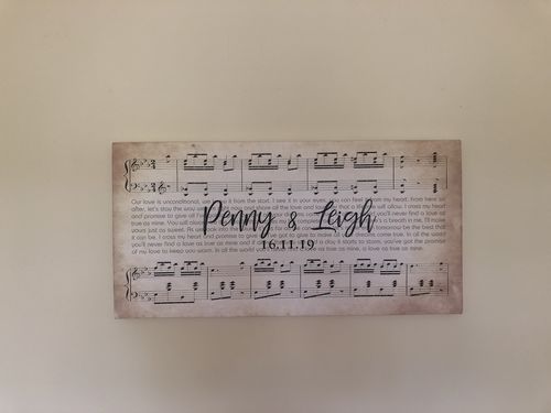Customer photo review of Custom Couple Music Premium Canvas - Ready to Hang