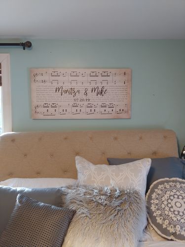 Customer photo review of Custom Couple Music Premium Canvas - Ready to Hang