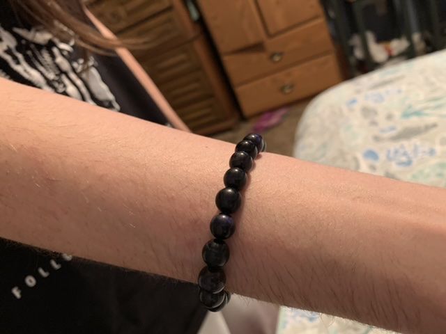 Customer photo review of Blue-Tigers-Eye Protection & Wealth Bracelet