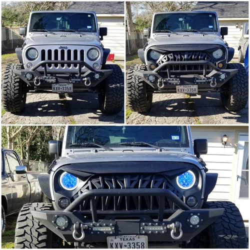 Customer photo review of Shark Grille - Matte Black (07-18 Wrangler JK )