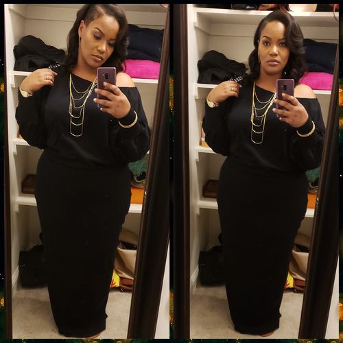 Customer photo review of Rebdolls ''The Lottery” Dolman Sleeve Maxi Dress