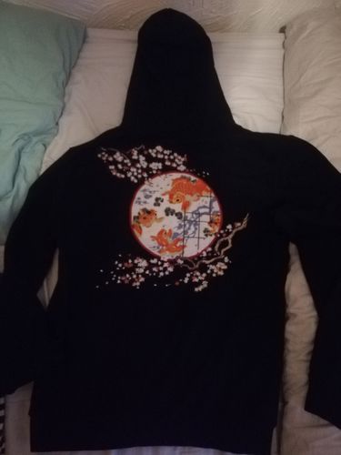 Customer photo review of Goldfish Embroidered Sukajan Hoodie