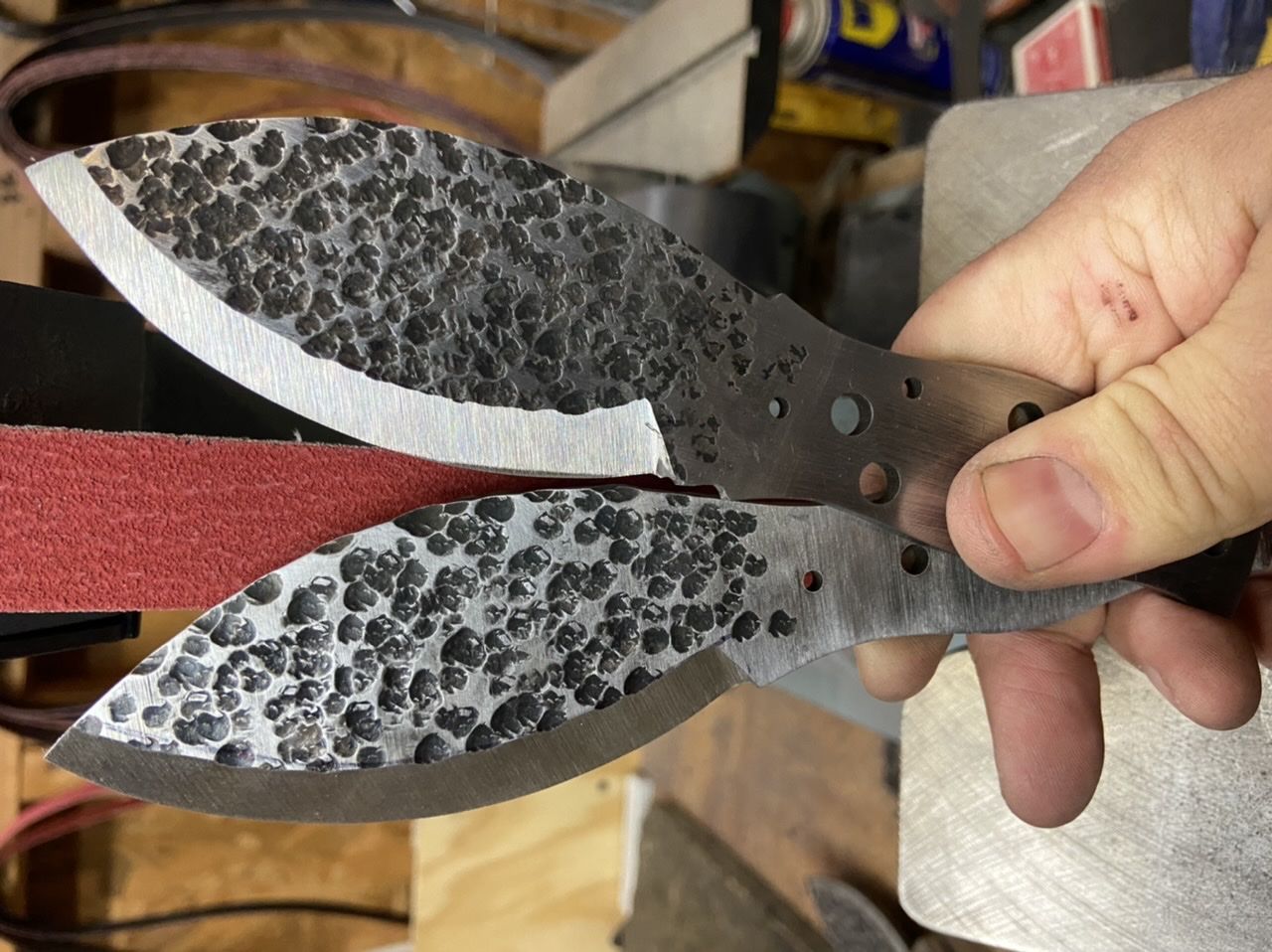 Customer photo review of 1" x 42" Sanding Belts for Stock Removal