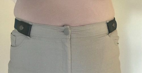 Customer photo review of Leather Metal Buckle Free Elastic Stretch Invisible Belts