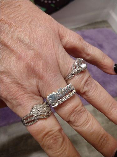 Customer photo review of Diamond Cut Nme Ring