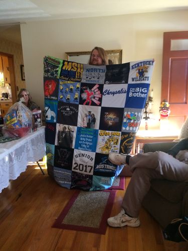 T-shirt quilt featuring wildcats by Vickie from KY