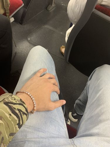 Customer photo review of 6mm Rose Gold Lab Diamond Tennis Bracelet