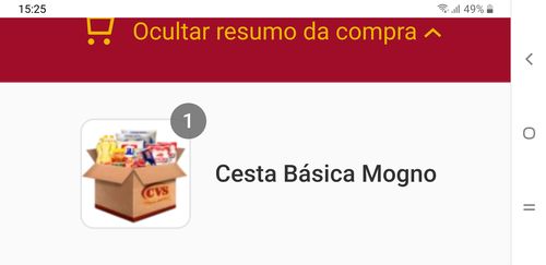 Customer photo review of Cesta Básica Mogno