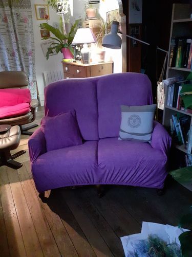 Customer photo review of Violet - Housses Extensibles de Fauteuil et Canapé - La Maison des Housses
