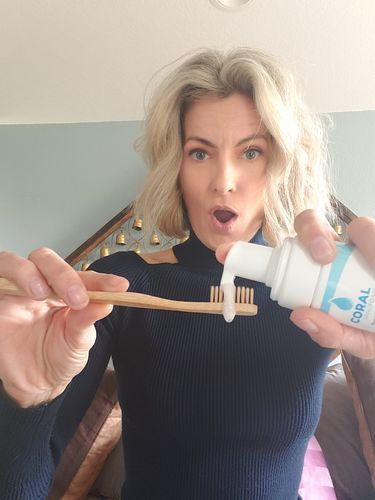 Customer photo review of Nano Silver Foaming Toothpaste