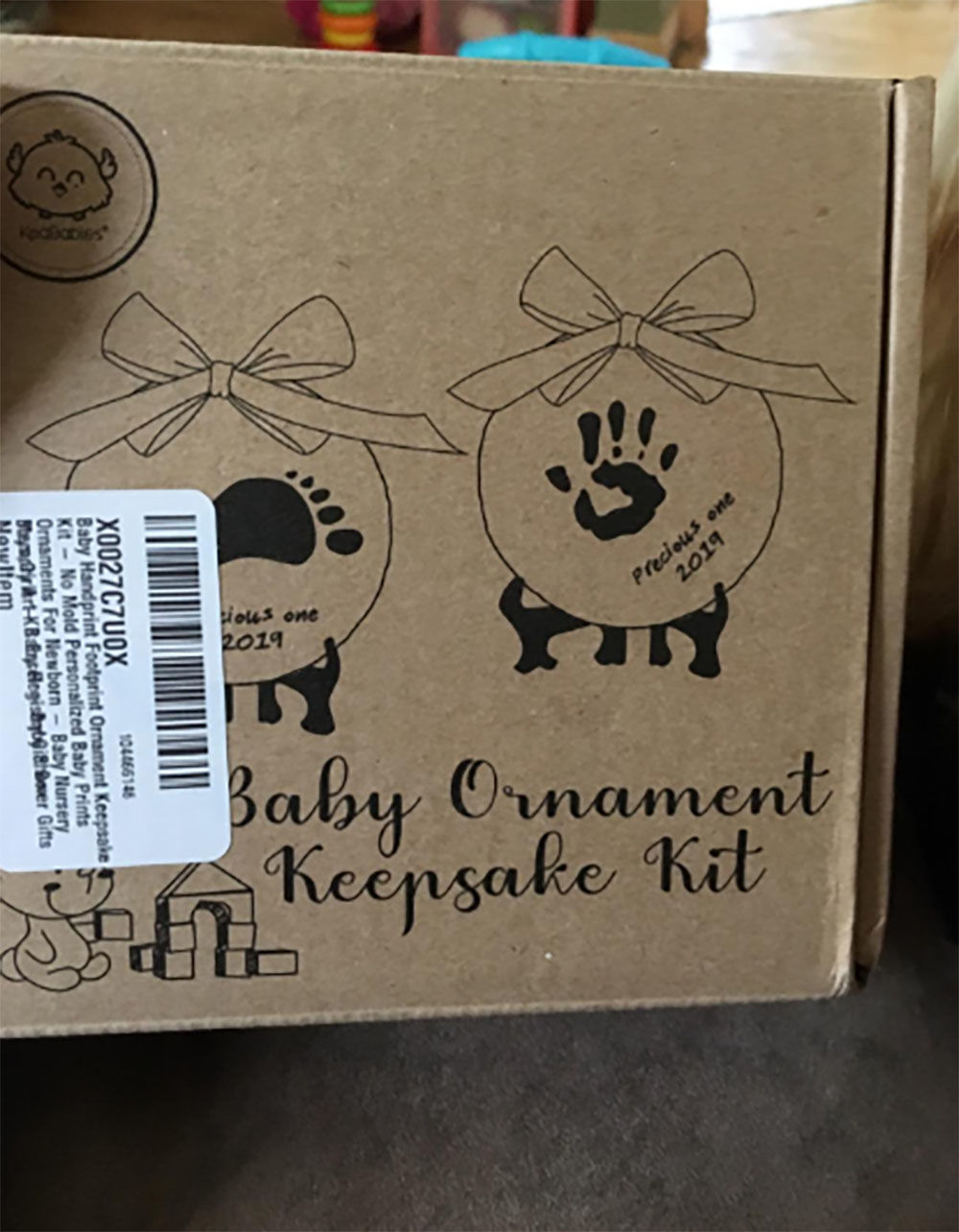 Customer photo review of Baby Handprint Keepsake Ornament